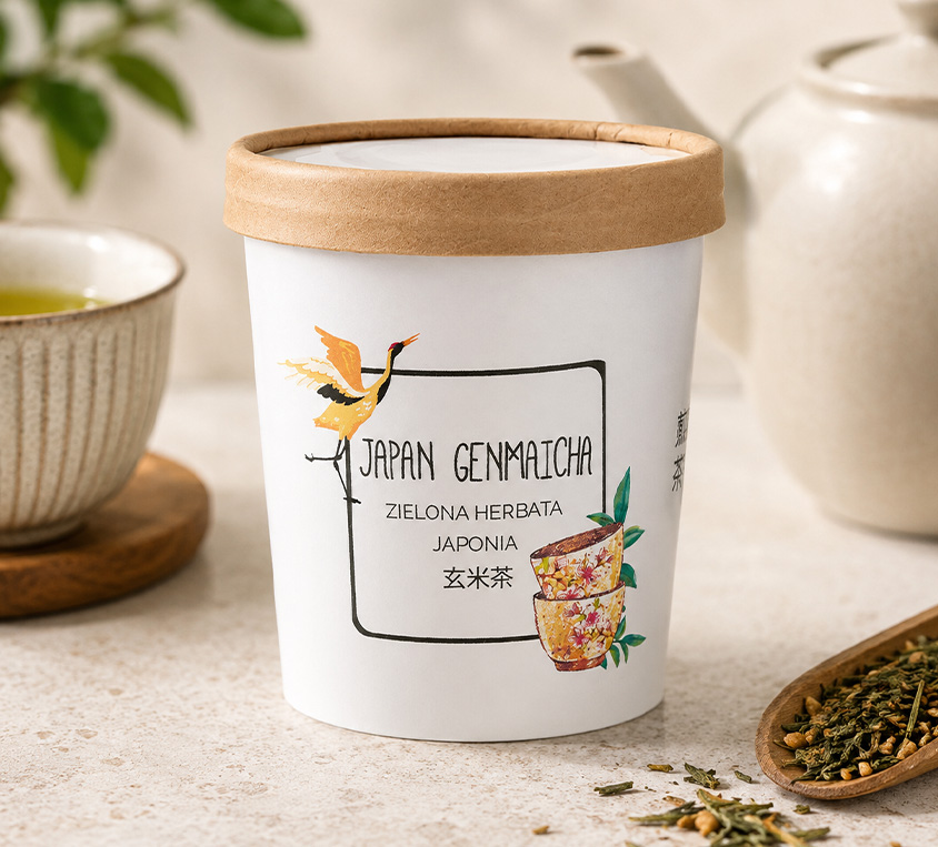 Iri Genmaicha Leo Tea w kubku prezentowym